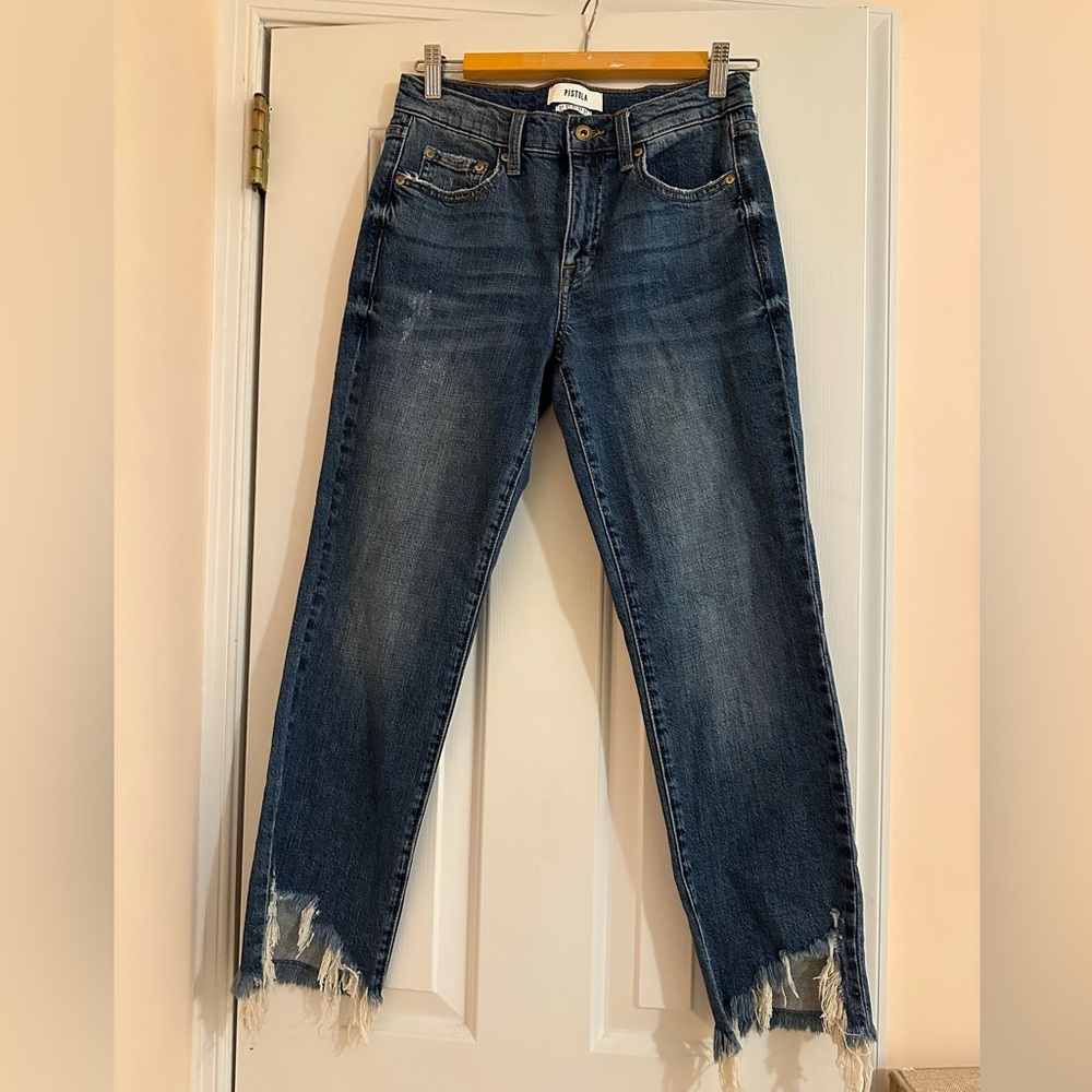 Pistola Dark Wash Straight Leg Jeans